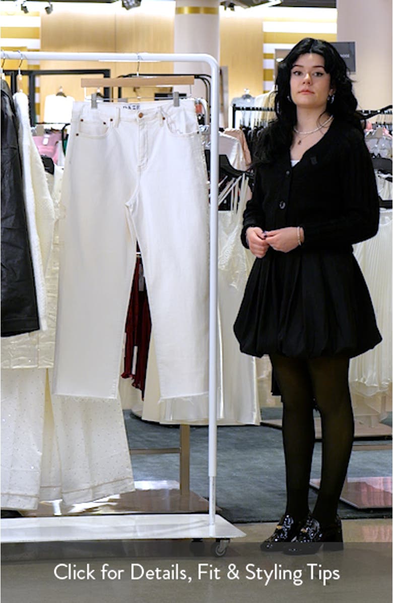 Sundaze Raw Hem High Waist Crop Straight Leg Carpenter Jeans, sales video thumbnail