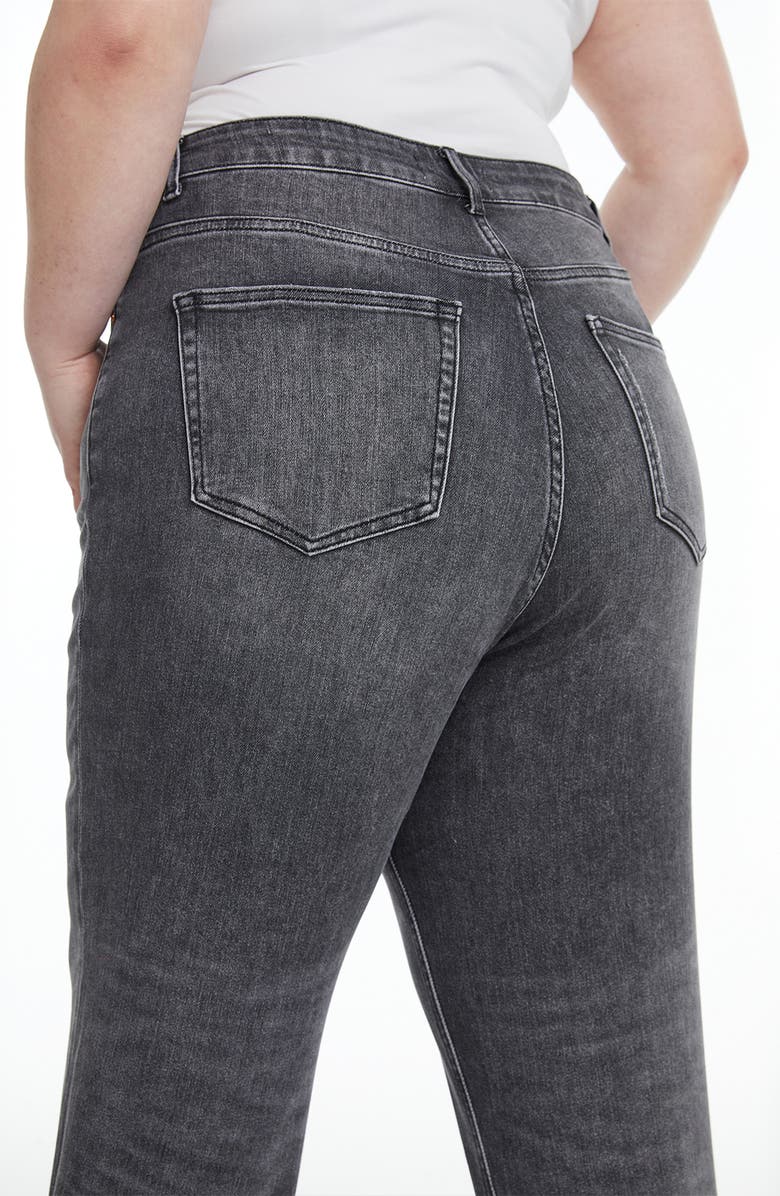 Bayeas High Waist Straight Leg Jeans, Alternate, color, Black Stone