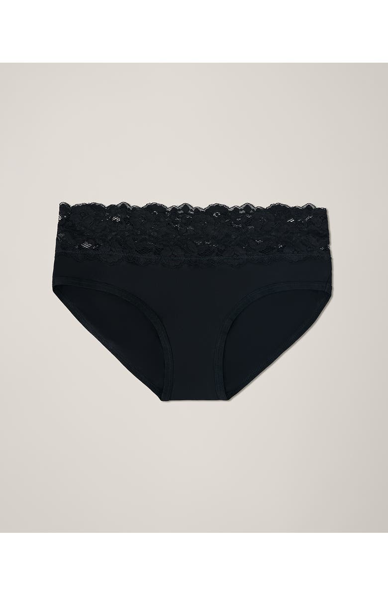 Pact Lace Waist Brief 3-Pack, Alternate, color, Black