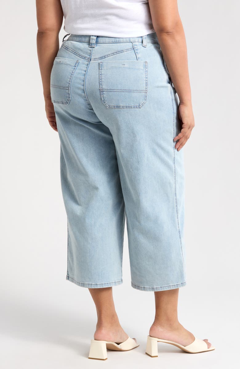 Democracy Crop Wide Leg Boyfriend Jeans, Alternate, color, Light Blue