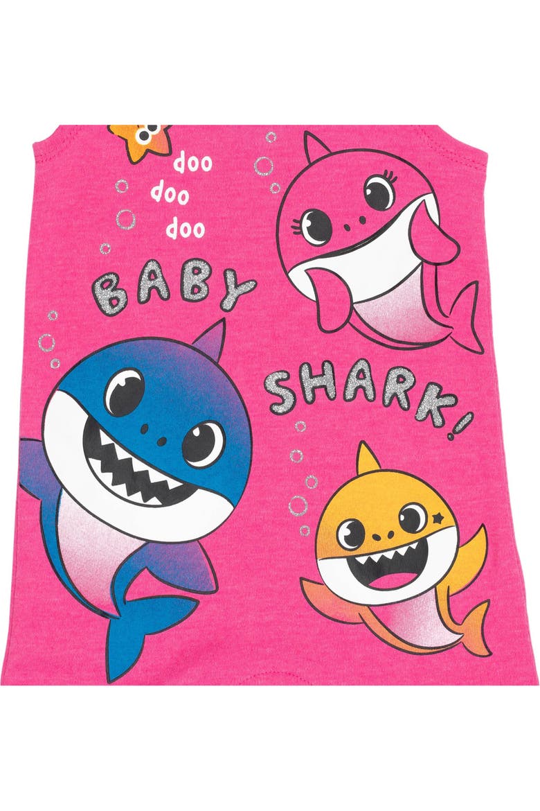 Baby Shark Sleeveless Romper and Headband Set, Alternate, color, Baby Shark Pink