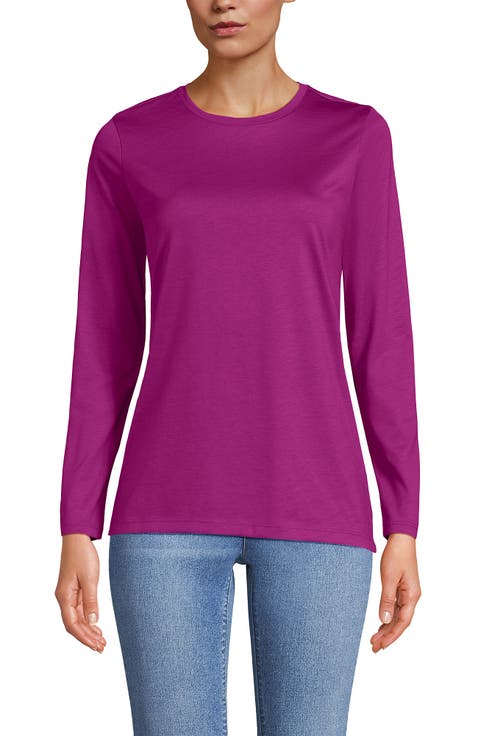 Supima Cotton Long Sleeve Crewneck T-Shirt