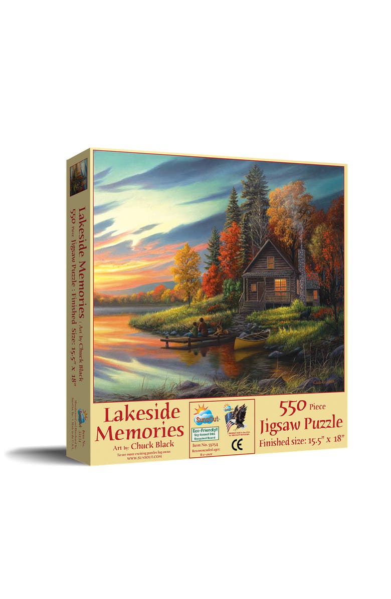 Sunsout Lakeside Memories 550 piece Jigsaw Puzzle for Adults, Main, color, Multicolor
