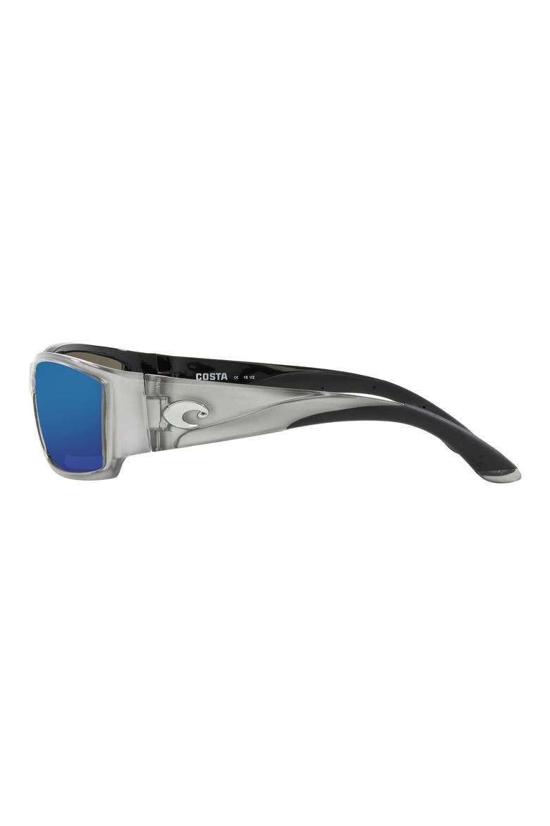 61mm Polarized Wraparound Sunglasses, Alternate, color, MATTE SILVER