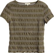 Madewell Smocked Short Sleeve Top