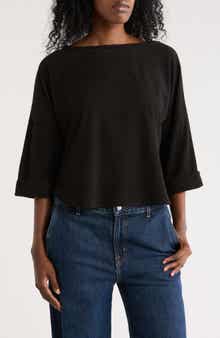 MAX STUDIO Long Sleeve Knit Corduroy Top