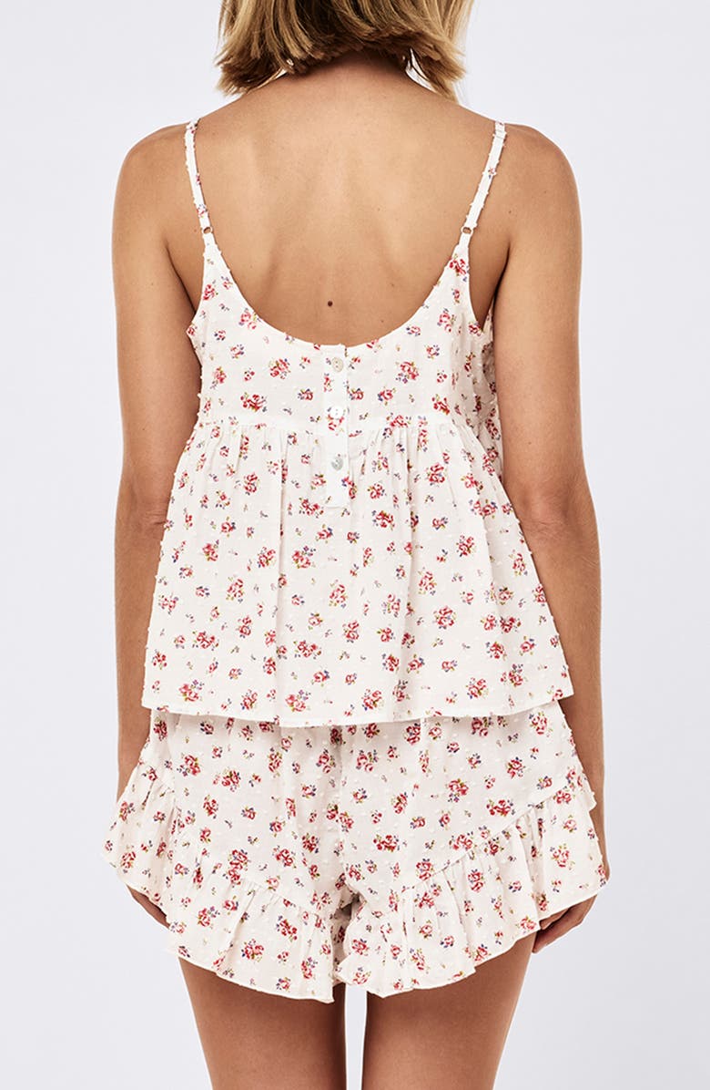 Papinelle Swiss Dot Cotton Short Pajamas, Alternate, color, Posy Floral