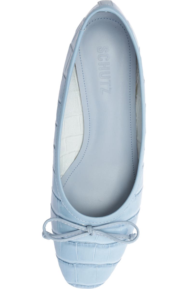 Schutz Arissa Croc Embossed Ballet Flat, Alternate, color,