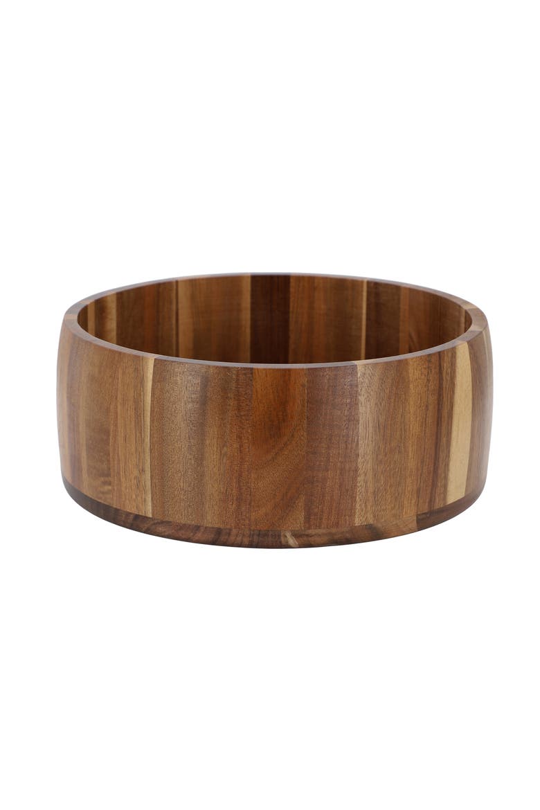 9.75 Inch Large Acacia Wood Salad Bowl, Alternate, color, Acacia