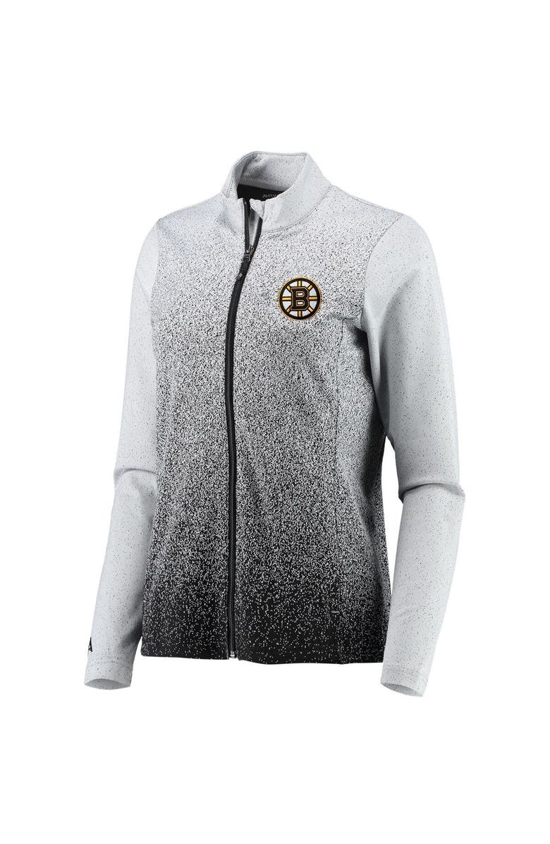 ANTIGUA Women's Antigua White/Black Boston Bruins Guide Desert Dry Full-Zip Jacket, Alternate, color, 