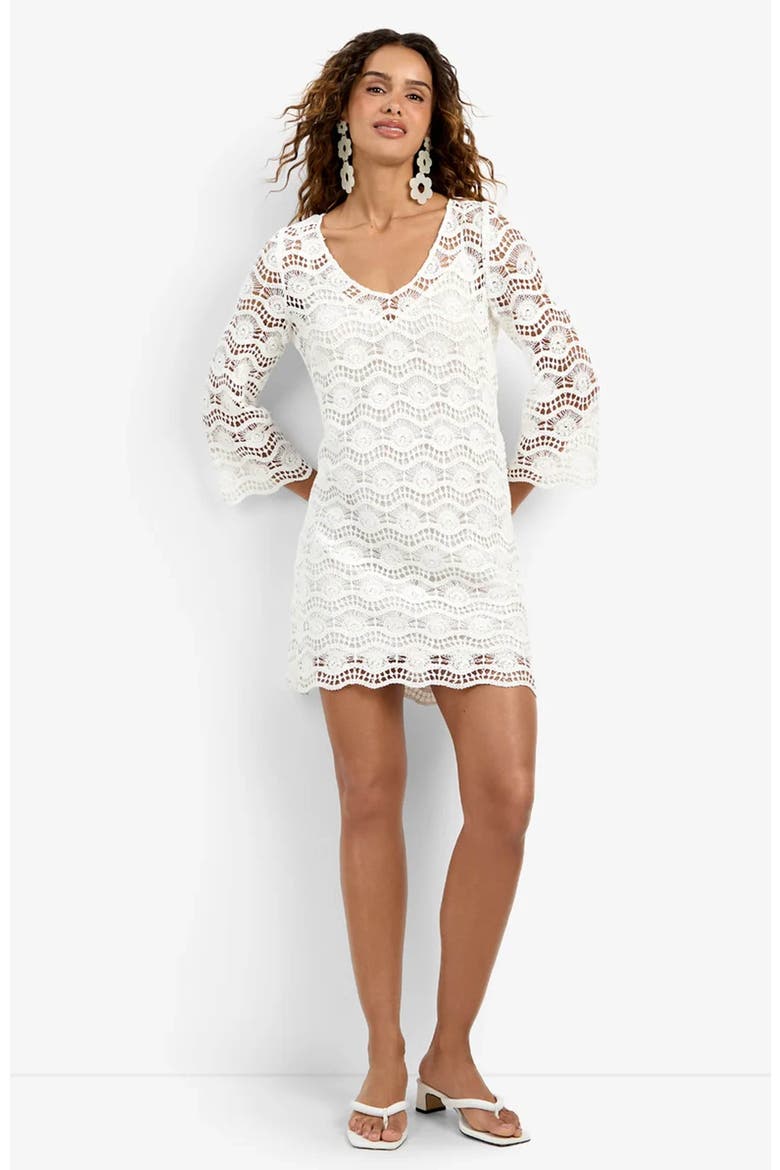 Lita Midi Dress, Alternate, color, Whitewash