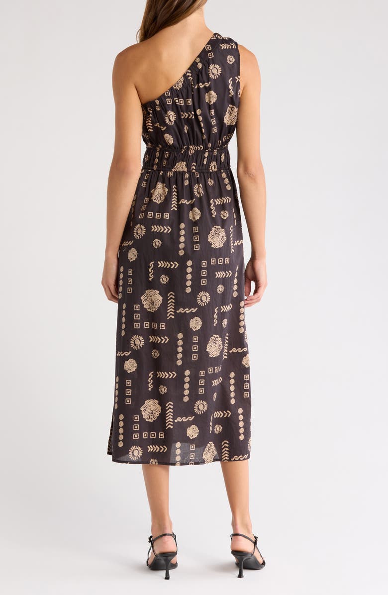 Rails Selani Floral One-Shoulder Cotton Midi Dress, Alternate, color, Beach Shells