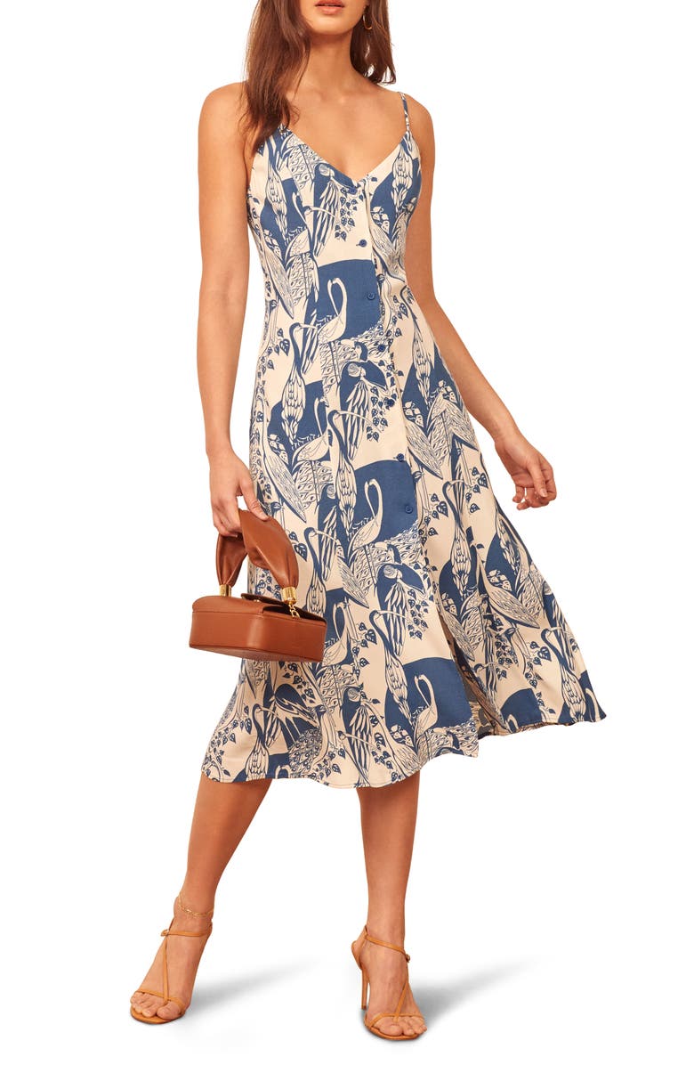 Reformation Gemstone Sleeveless Midi Dress, Main, color, 