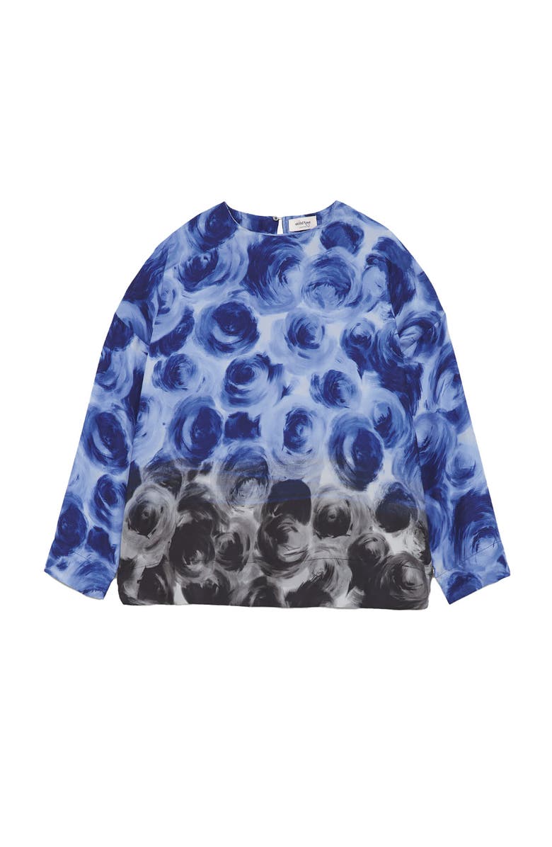 ottod'Ame Soft Viscose Blouse, Alternate, color, Blue