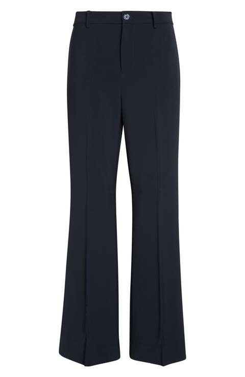 Stretch Crepe Straight Leg Pants