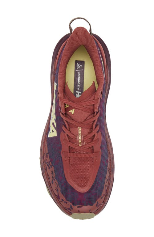 Hoka Speedgoat 6 Trail Running Shoe In Red