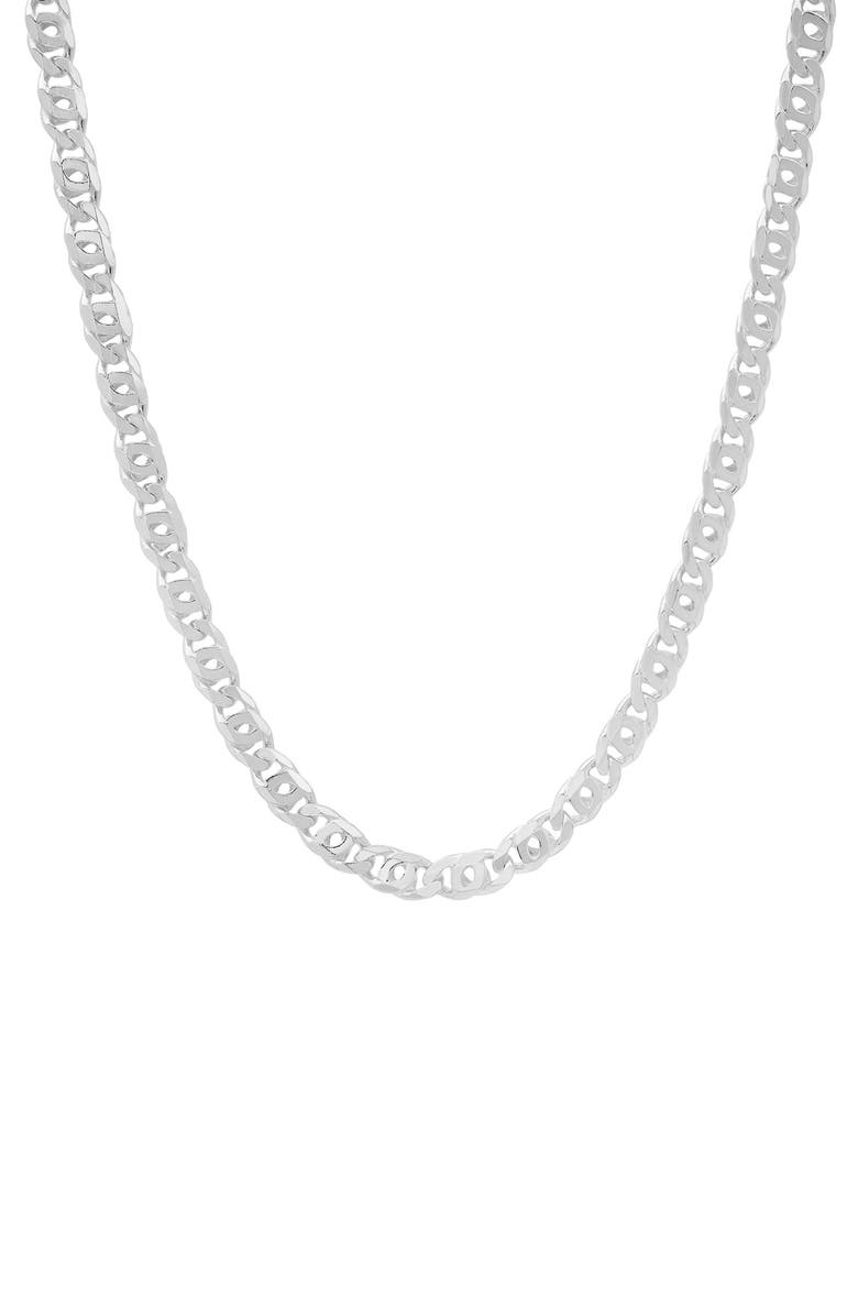 Queen Jewels Men's Italian Chain Necklace, Main, color, Silver
