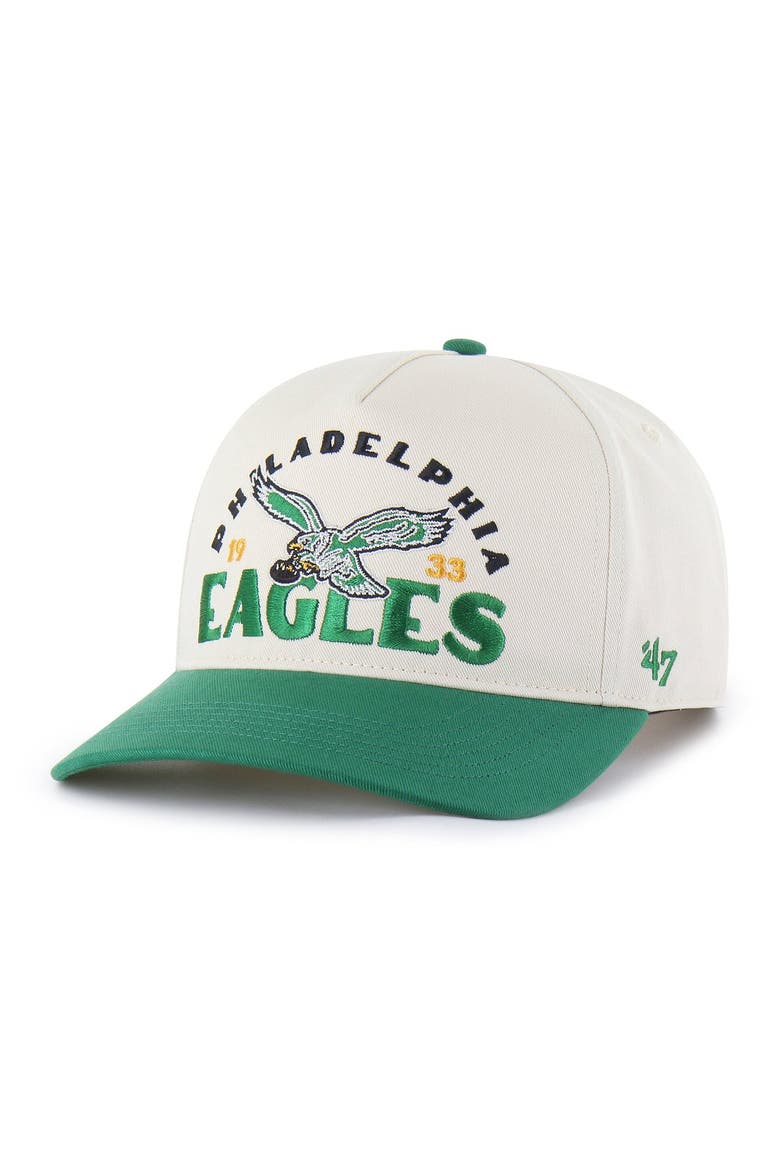 Men's '47 Natural Philadelphia Eagles Throwback Arcitext Hitch Adjustable Hat, Main, color, Natural