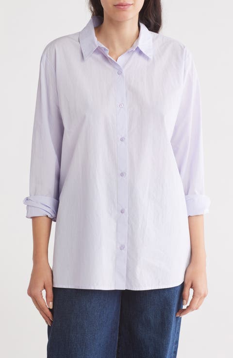 Oversize Organic Cotton Button-Up Shirt