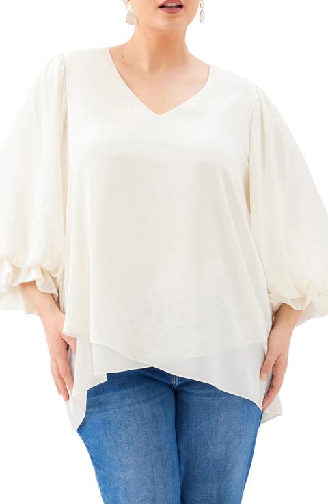 Crossover Hem Asymmetric Top (Plus)