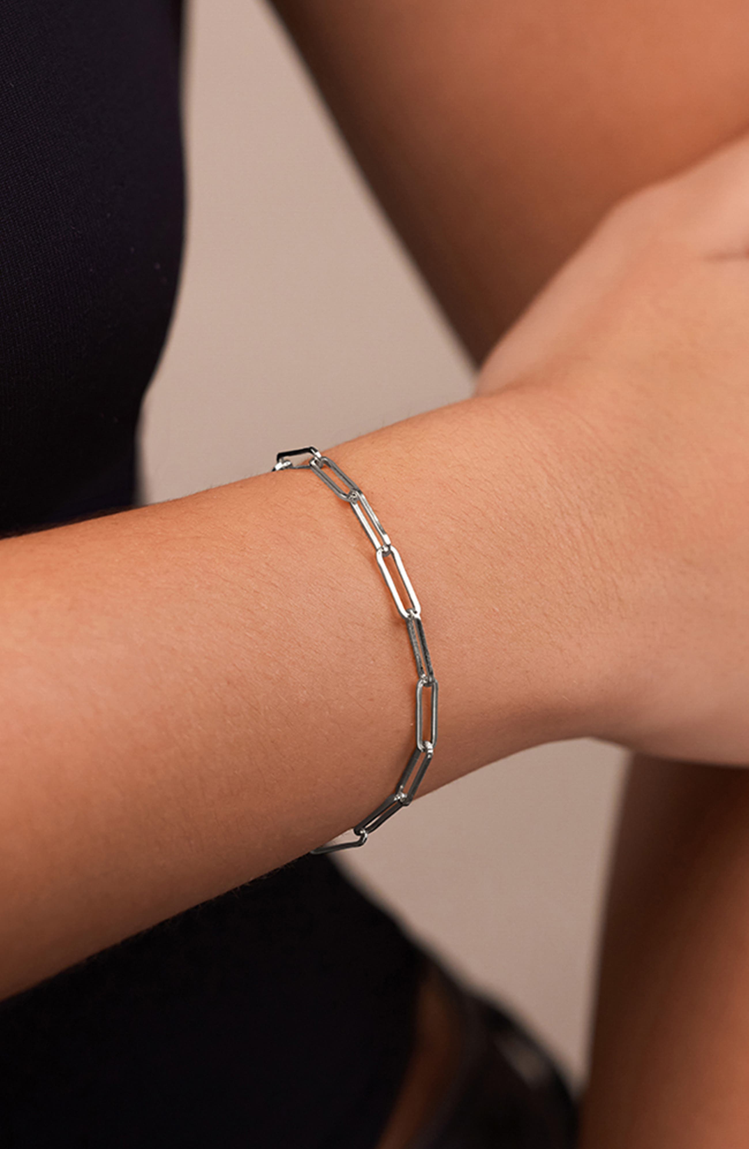 Sterling Forever Bold Paper Clip Chain Bracelet (Women) | Nordstrom