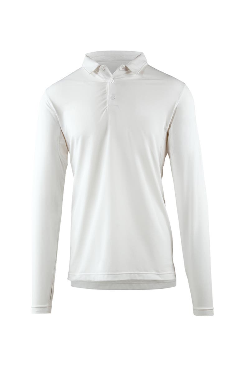 Long Sleeve Performance Polo, Main, color, White