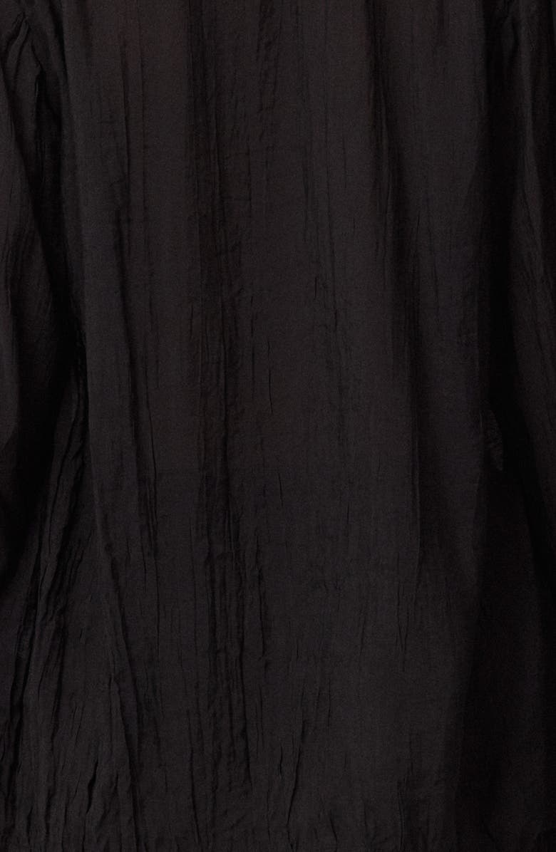 SNDYS Brandi Oversize Crinkle Tie Front Top, Alternate, color, Black