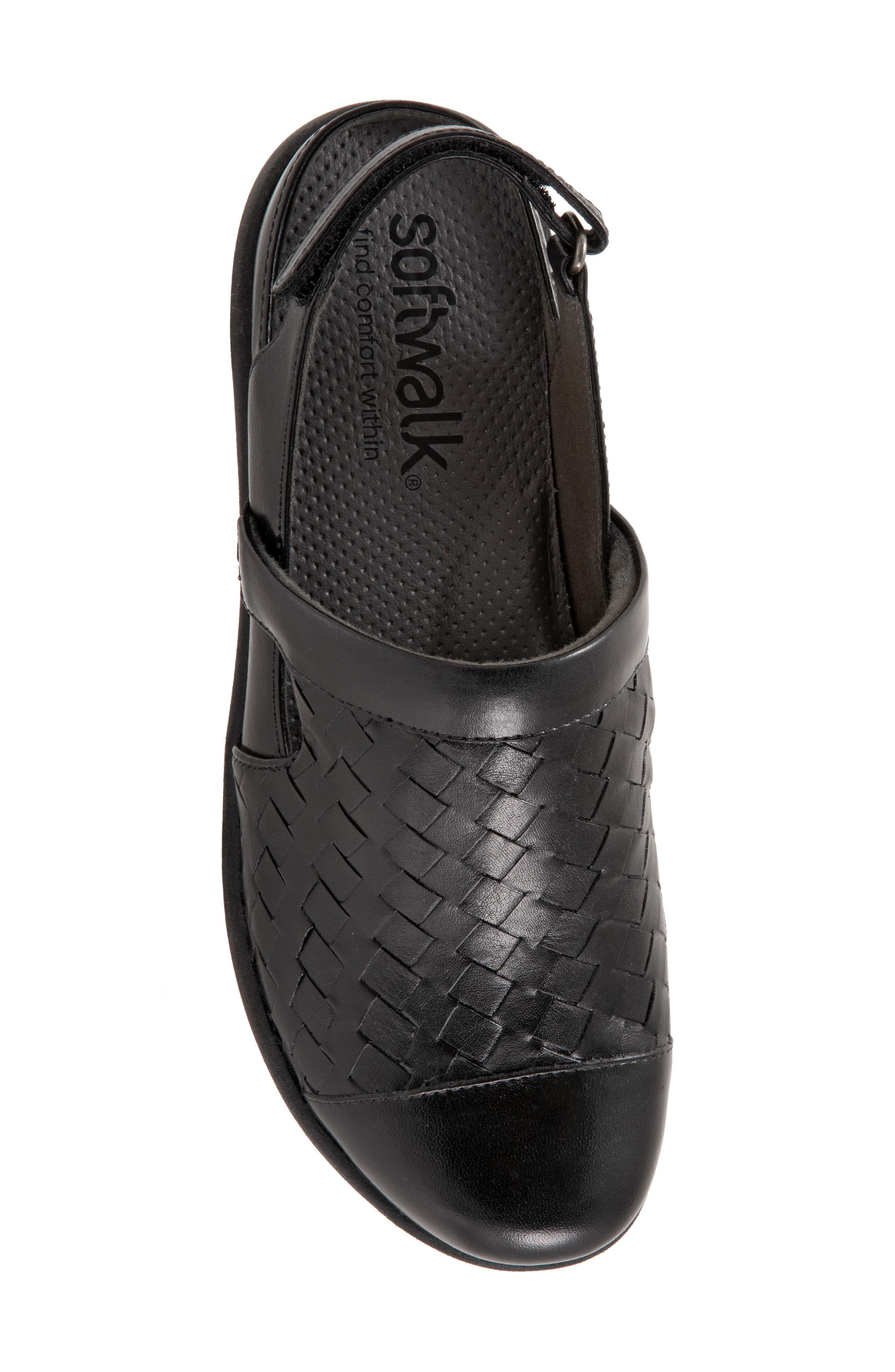 SoftWalk<sup>®</sup> Salina II Woven Clog, Alternate, color, Black