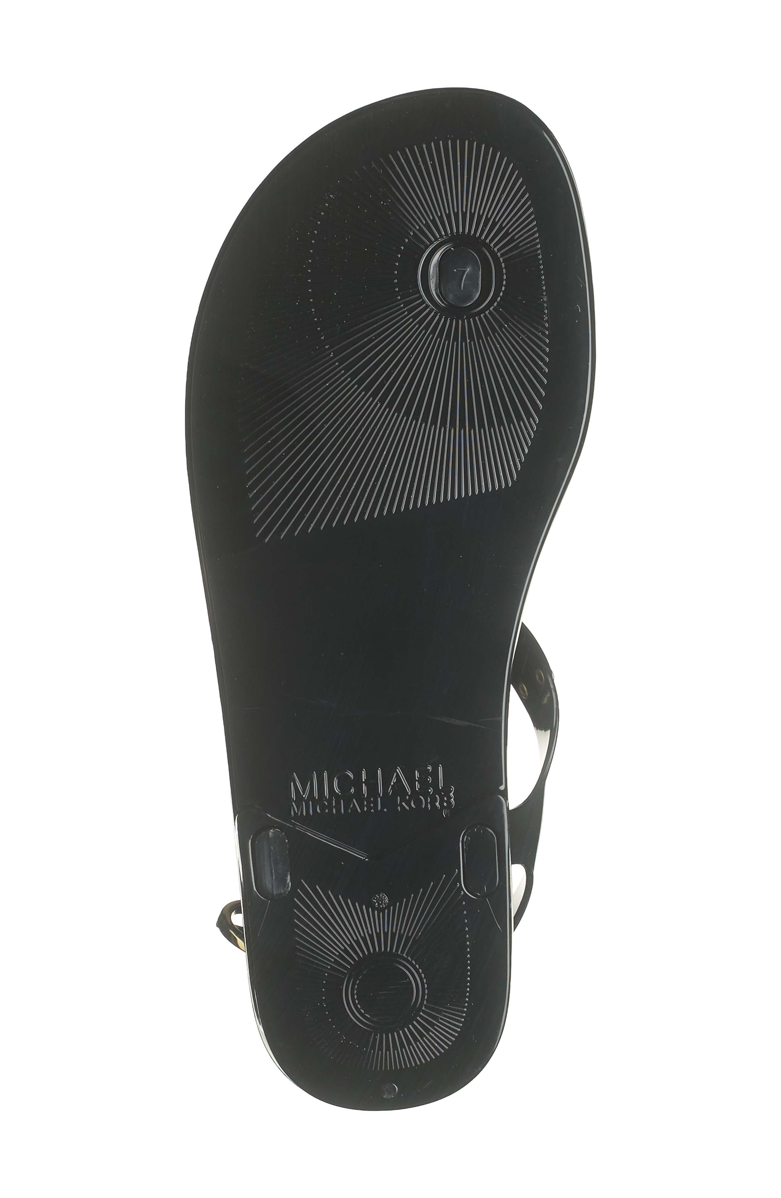 MICHAEL Michael Kors Logo Plate Jelly Sandal, Alternate, color, 