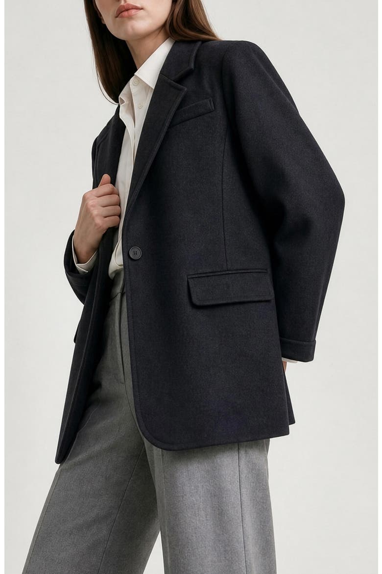 Cena Structured Blazer, Alternate, color, BLACK