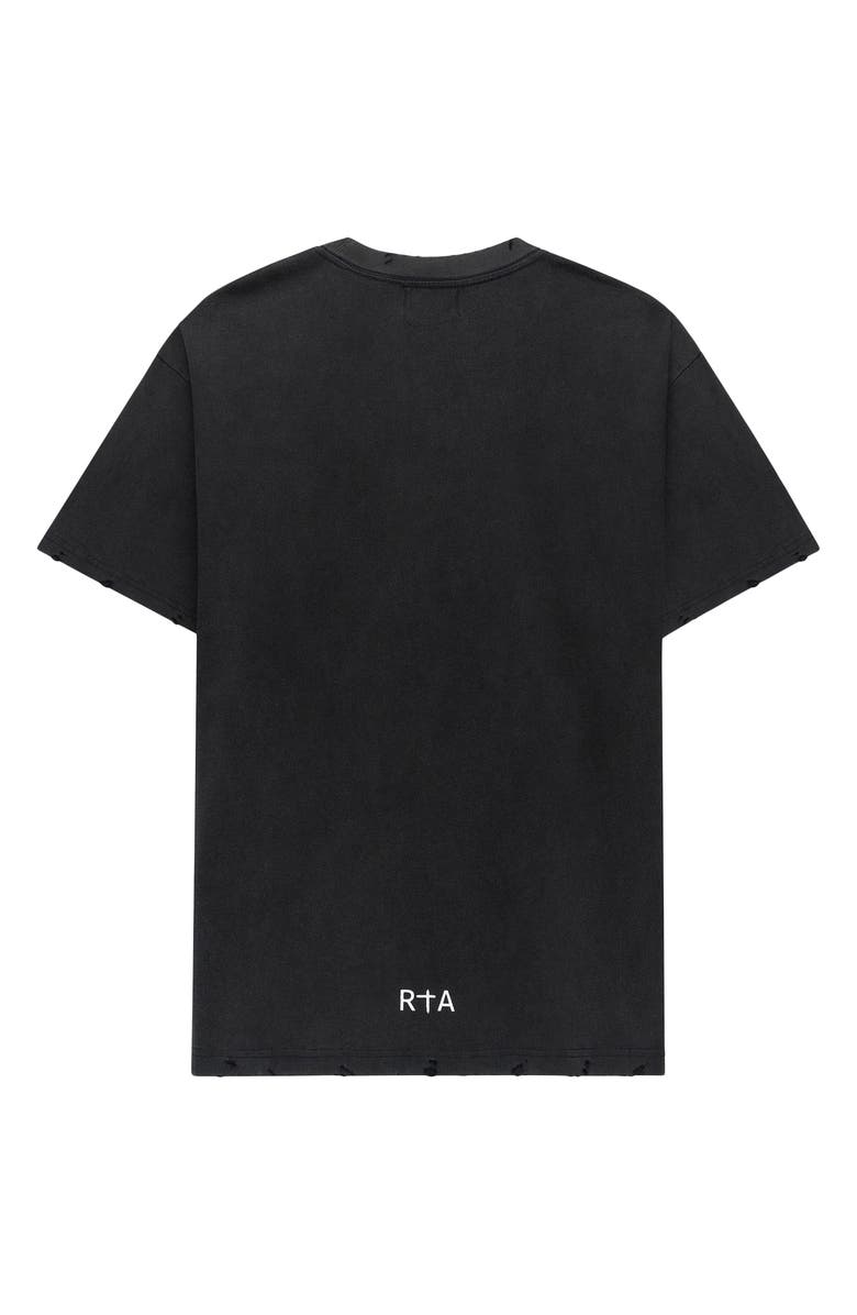 RtA Colin Oversize Graphic T-Shirt, Alternate, color, Black Scenery