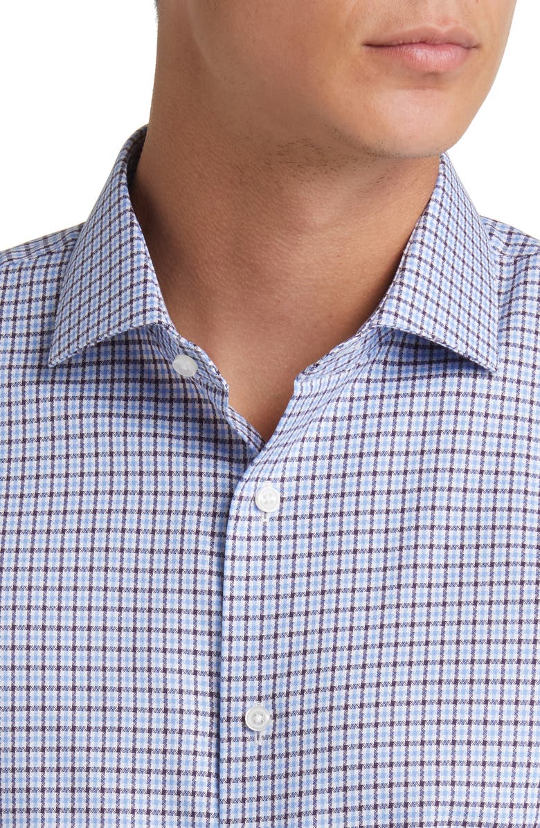 Nordstrom Trim Fit Non-Iron Houndstooth Dress Shirt, Alternate, color,