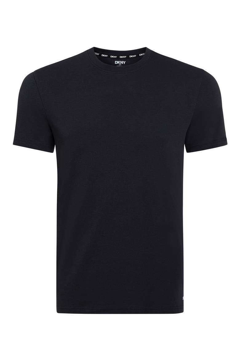 3-Pack Stretch Cotton Crewneck T-Shirts, Alternate, color, BLACK/BRIGHTWHITE/GREYHEATHER