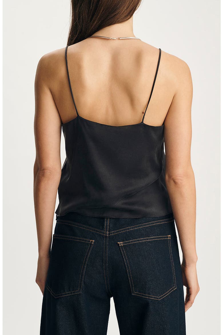 Silk Chiffon Camisole, Alternate, color, BLACK