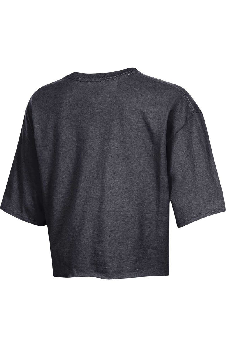 Champion Women's Champion Heather Charcoal Michigan State Spartans Boyfriend Cropped T-Shirt, Alternate, color, Heather Charcoal