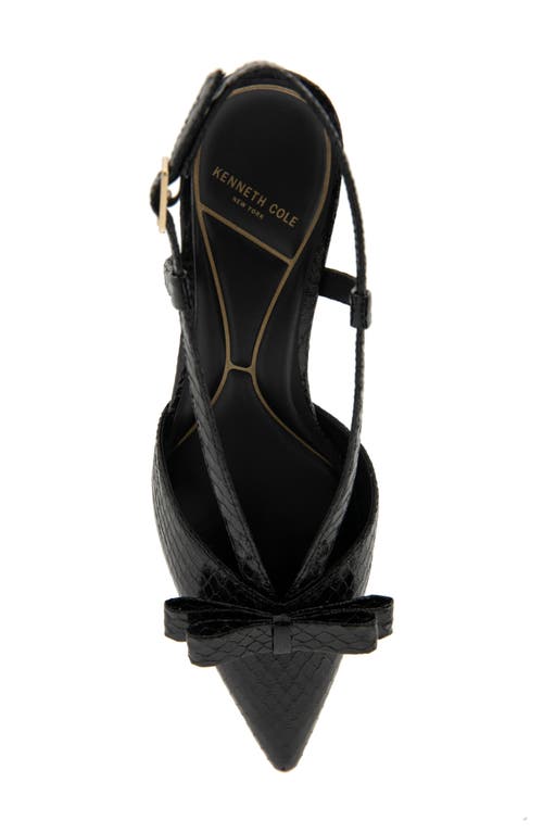 Kenneth Cole Umayra Slingback Pointed Toe Pump In Black Snake