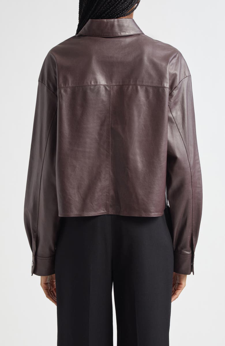 TWP Little Big Joe Leather Jacket, Alternate, color, Wine