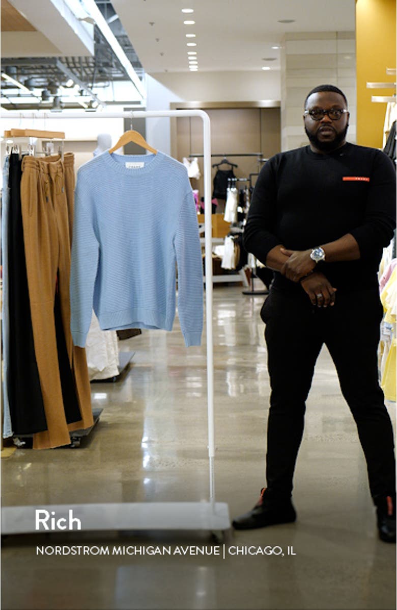 Textured Wool Blend Crewneck Sweater, sales video thumbnail