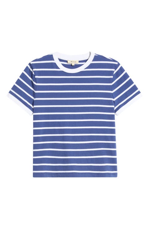 Allday Stripe Crewneck Baby Tee