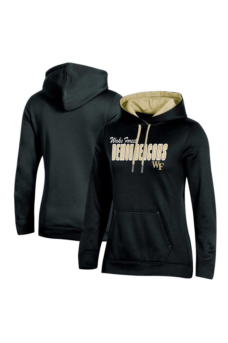 Women's Champion Black Wake Forest Demon Deacons Team Pullover Hoodie, Main, color, Black