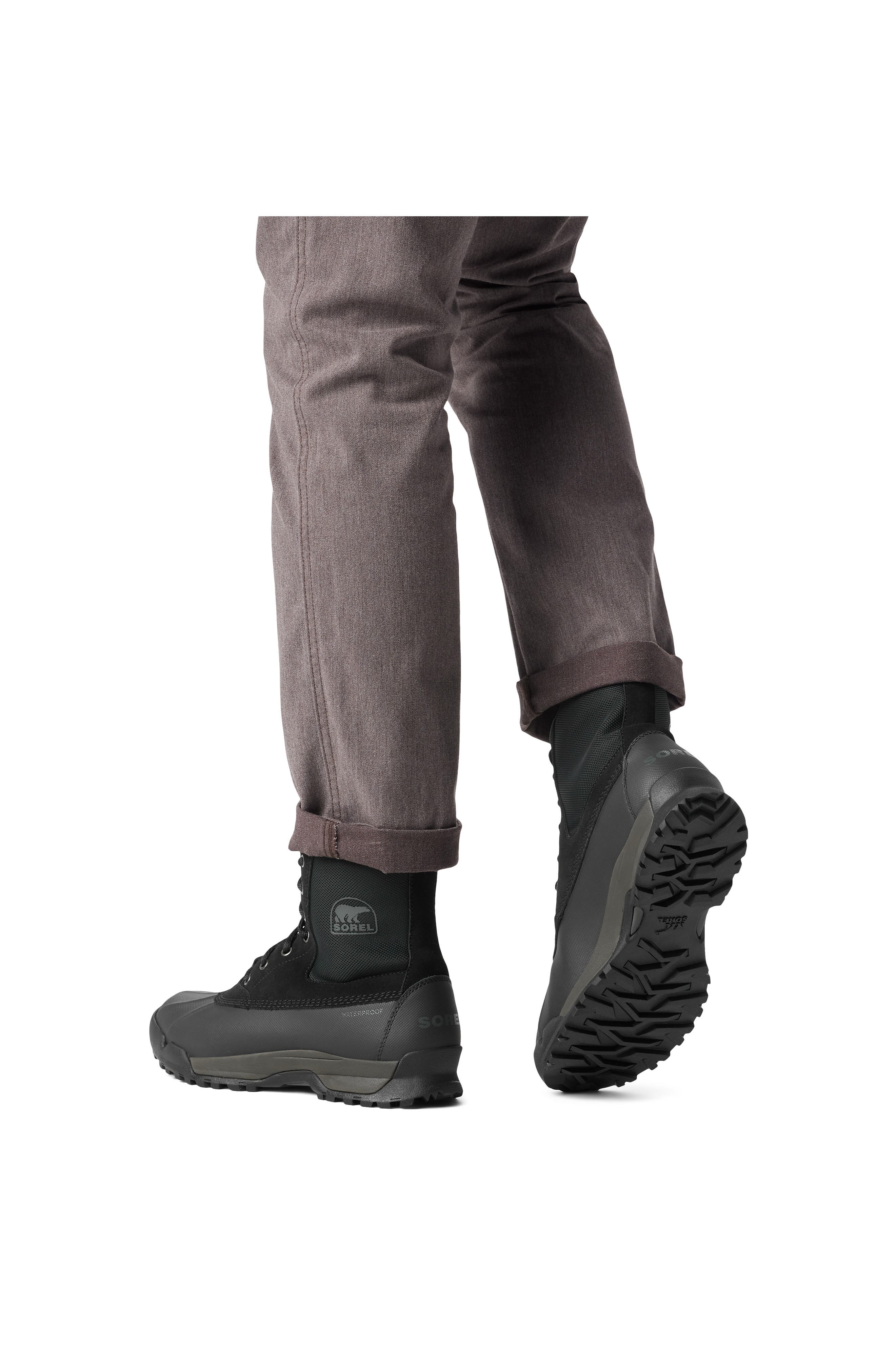 SOREL Buxton Lite Waterproof Boot, Alternate, color, Black/ Black