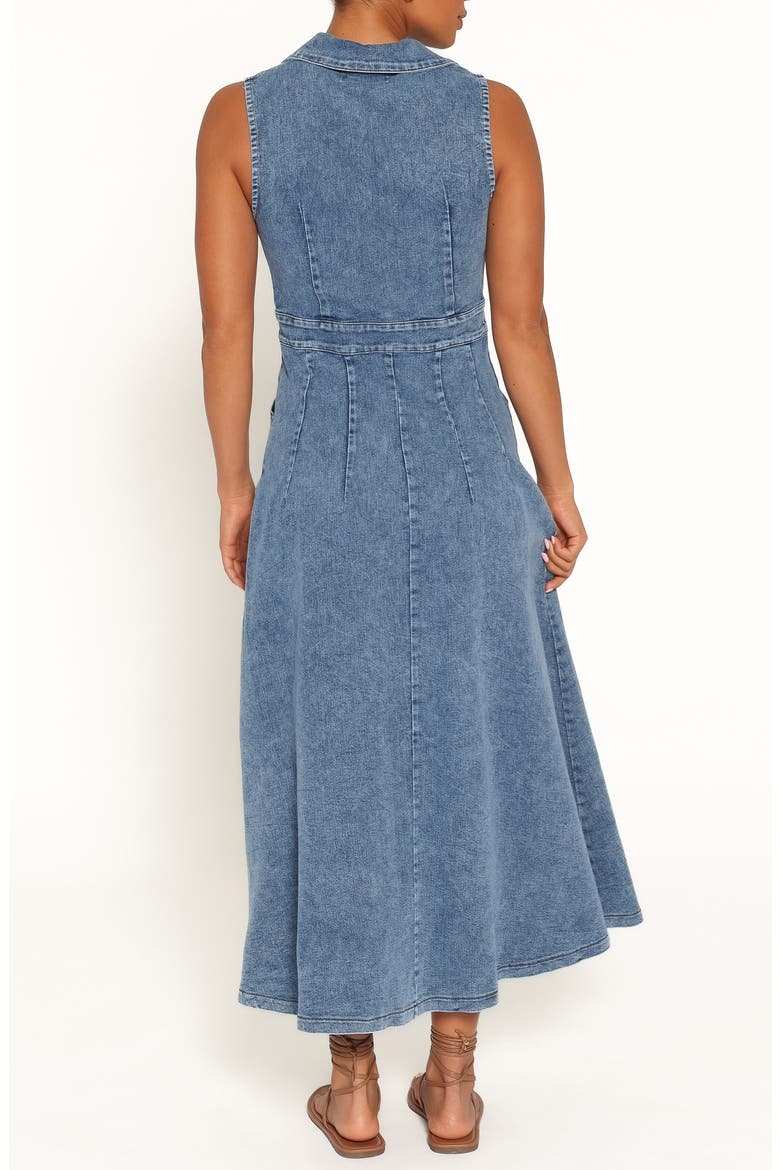Jye Sleeveless Denim Maxi Dress, Alternate, color, MED DENIM