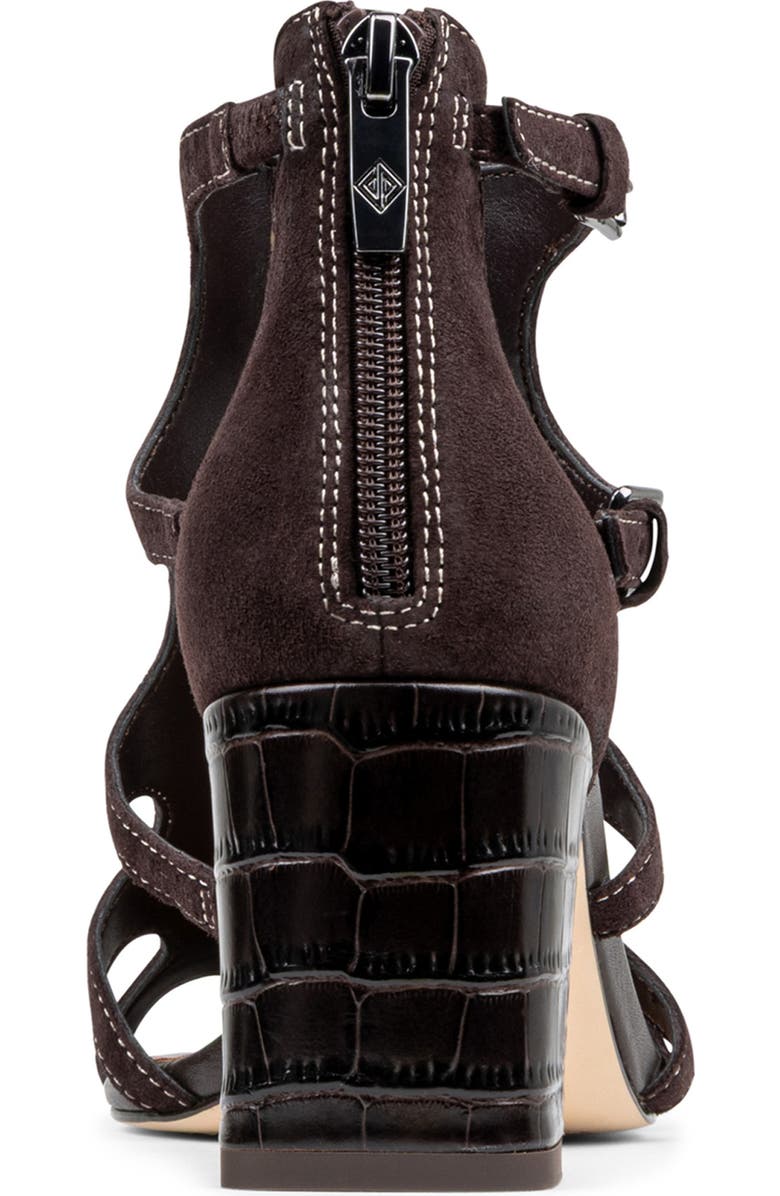 Donald Pliner Cutout Block Heel Sandal, Alternate, color, Dark Brown/ Dark Brown