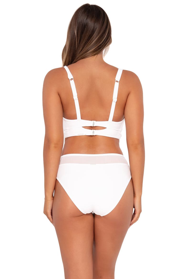 Annie High Waist Bikini Swim Bottoms, Main, color, White Lily