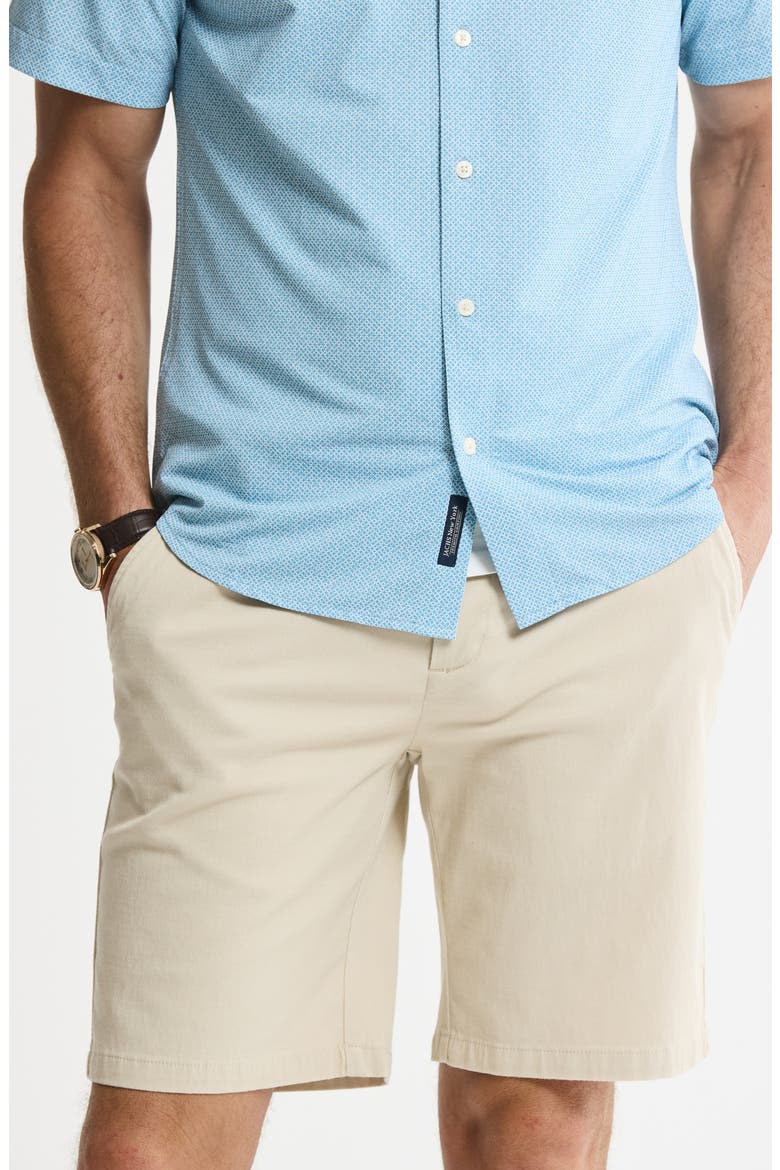 Performance Tech Button-Up Shirt, Alternate, color, TEAL GEO