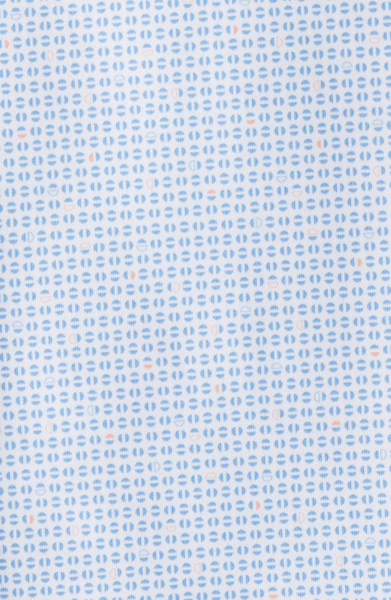 Peter Millar Alta Performance Jersey Polo, Alternate, color, White/ Light Blue