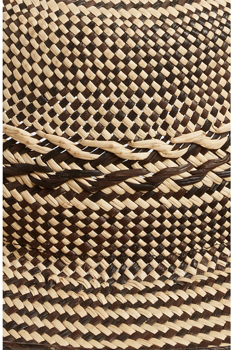 Rexford Straw Hat, Alternate, color, BLACK/ CREAM