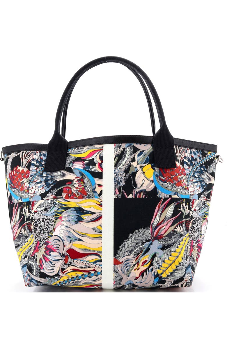 Pre-Owned Hermes Petit H So Tote Printed Canvas, Alternate, color, Multicolor