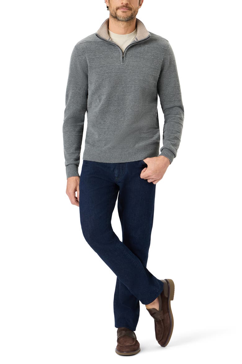 Poggio Quarter Zip Sweater, Alternate, color, GREY