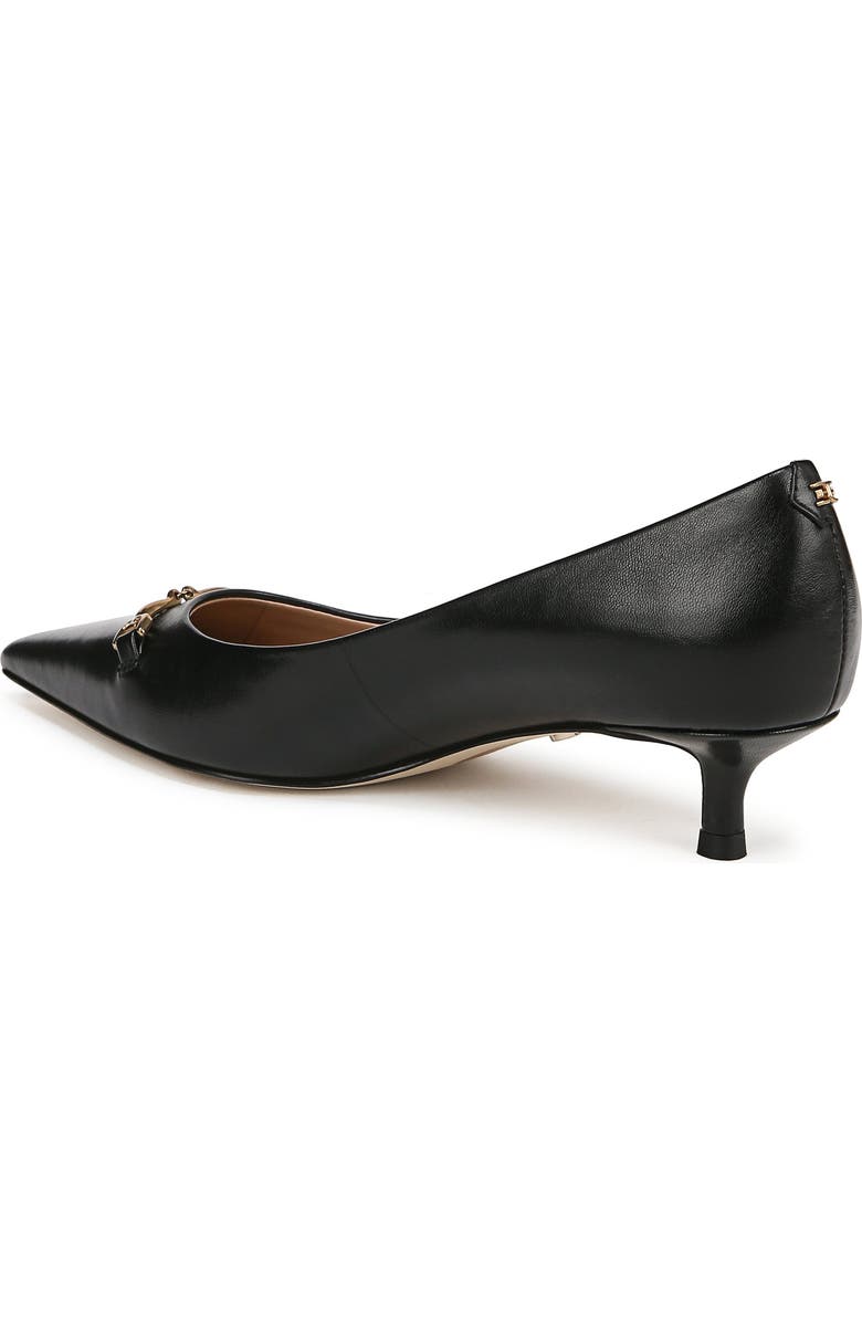 Sam Edelman Kaya Pointed Toe Kitten Heel Pump, Alternate, color, Black Leather